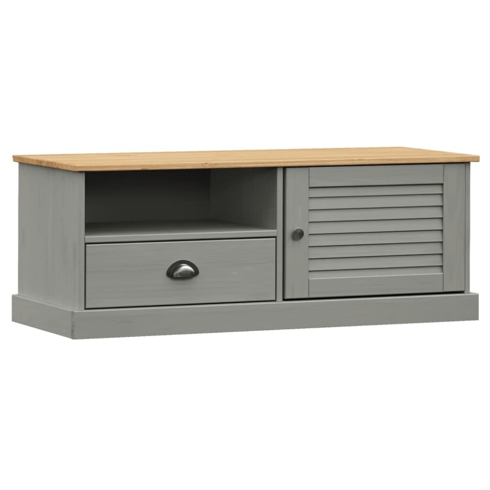 (grey) vidaXL TV Cabinet TV Unit Sideboard Cabinet TV Stand VIGO Solid Wood Pine