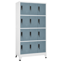 (light grey and dark grey, 90 x 45 x 180 cm) vidaXL Locker Cabinet Steel Office Storage Locker Cabinet Multi Colours/Models