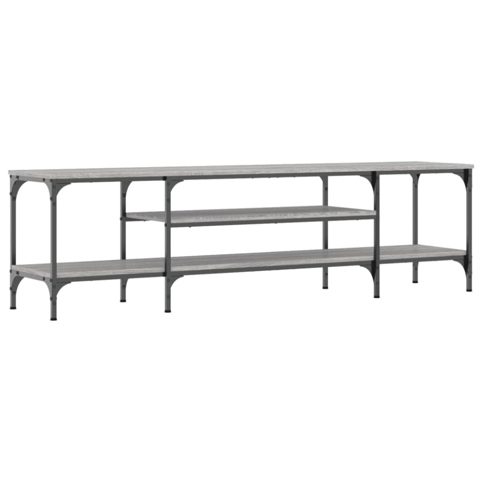 (grey sonoma, 161 X 35 X 45 cm) vidaXL TV Cabinet TV Unit TV Console Hifi Cabinet Engineered Wood And Iron