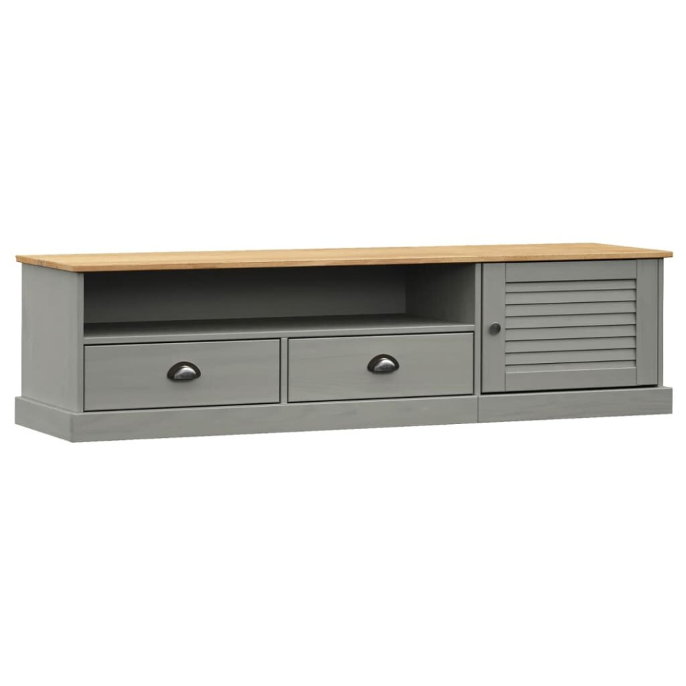 (grey) vidaXL TV Cabinet TV Unit Sideboard Cabinet TV Stand VIGO Solid Wood Pine