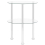 VidaXL vidaXL 2-Tier Side Table Transparent Tempered Glass Home Accent Couch Table 2