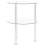VidaXL vidaXL 2-Tier Side Table Transparent Tempered Glass Home Accent Couch Table 3