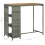 VidaXL vidaXL Bar Table with Storage Rack Grey Poly Rattan Pub Bistro Counter Table 10