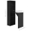VidaXL vidaXL Bar Table with Cabinet Black Kitchen Coffee Dining Tall Breakfast Stand 4