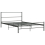 vidaXL Bettgestell Grau Metall 160200 cm 3