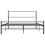 vidaXL Bettgestell Grau Metall 160200 cm 4