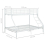 vidaXL Bunk Bed Frame White Metal 140x200cm/90x200cm Solid Bedroom Single Bed 9