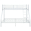 vidaXL Bunk Bed Frame White Metal 140x200cm/90x200cm Solid Bedroom Single Bed 6