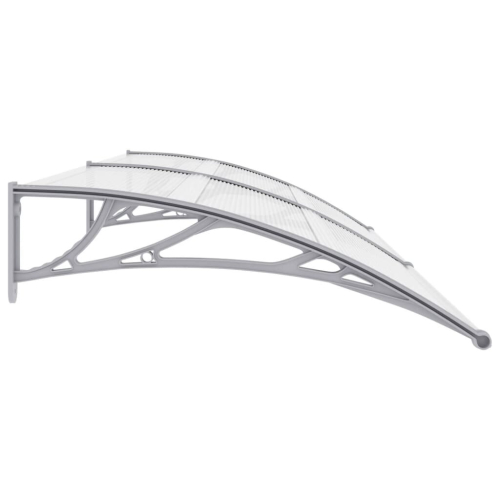 VidaXL vidaXL Türvordach Grau und Transparent 240x75 cm PC 2