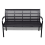 VidaXL vidaXL Garden Bench 125cm Steel and WPC Black Outdoor Patio Park Seat Chair 5
