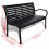 VidaXL vidaXL Garden Bench 125cm Steel and WPC Black Outdoor Patio Park Seat Chair 6