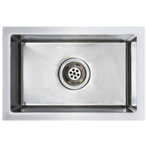 VidaXL vidaXL Handmade Kitchen Sink Stainless Steel Under-mount Kitchen Sink Basin 2