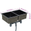 VidaXL vidaXL Handmade Kitchen Sink Black Stainless Steel Under-mount Kitchen Basin 9