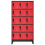 VidaXL vidaXL Locker Cabinet Anthracite and Red Steel Office Storage Cabinet Locker 5