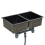 VidaXL vidaXL Handmade Kitchen Sink Black Stainless Steel Under-mount Kitchen Basin 5