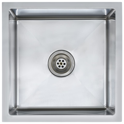 VidaXL vidaXL Handmade Kitchen Sink Stainless Steel Under-mount Kitchen Sink Basin 2