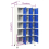 VidaXL vidaXL Locker Cabinet Grey and Blue Steel Office Storage Filing Cabinet Locker 6