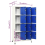 VidaXL vidaXL Locker Cabinet Grey and Blue Steel Office Storage Filing Cabinet Locker 8