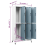 VidaXL vidaXL Locker Cabinet Light Grey and Dark Grey Steel Office Storage Locker 10