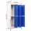 VidaXL vidaXL Locker Cabinet Grey and Blue Steel Office Furniture Storage Locker 7