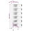 VidaXL vidaXL Locker Cabinet White 40 cm Steel Storage Home Office Cabinet Furniture 7