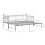 VidaXL vidaXL Pull-out Sofa Bed Frame Grey Metal for Day Sleeping Guest Sleepover 9