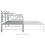 VidaXL vidaXL Pull-out Sofa Bed Frame Grey Metal for Day Sleeping Sleepover Guest 11