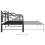 VidaXL vidaXL Pull-out Sofa Bed Frame Black Metal for Day Sleeping Sleepover Guest 9