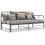 VidaXL vidaXL Pull-out Sofa Bed Frame Grey Metal 90x200cm Bedroom Guest Day Bed Base 7