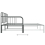 VidaXL vidaXL Pull-out Sofa Bed Frame Grey Metal 90x200cm Bedroom Guest Day Bed Base 8