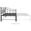 VidaXL vidaXL Pull-out Sofa Bed Frame Black Metal for Day Sleeping Guest Sleepover 9
