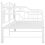 VidaXL vidaXL Pull-out Sofa Bed Frame White Metal for Day Sleeping Sleepover Guest 8