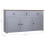 VidaXL vidaXL Solid Wood Pine Sideboard Grey 3 Drawers 3 Doors Storage Chest Cabinet 12