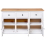 VidaXL vidaXL Solid Wood Pine Sideboard White 3 Drawers 3 Doors Storage Chest Cabinet 9