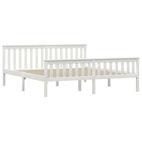 VidaXL vidaXL Bed Frame Bed Base Bedstead White Solid Pinewood 180x200 cm Super King 1
