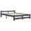 VidaXL vidaXL Solid Pine Wood Bed Frame Dark Grey Bedroom Double Size Bedstead Home 3