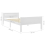 VidaXL vidaXL Solid Wood Pine Bed Frame White 90x200 cm Wooden Bedstead Bed Base 6