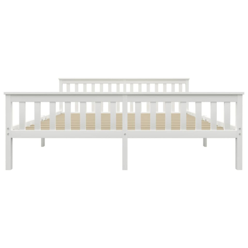 VidaXL vidaXL Bed Frame Bed Base Bedstead White Solid Pinewood 180x200 cm Super King 2
