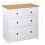 VidaXL vidaXL Solid Wood Pine Sideboard White Panama Range Drawer Cabinet Nightstand 8
