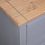 VidaXL vidaXL Solid Wood Pine Sideboard Grey 3 Drawers 3 Doors Storage Chest Cabinet 10