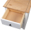 VidaXL vidaXL Solid Wood Pine Bedside Cabinet White 3 Drawers Night Stand Sideboard 8