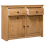 VidaXL vidaXL Solid Wood Pine Sideboard 2 Drawers 2 Doors Storage Chest Side Cabinet 8