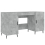 VidaXL (concrete grey) vidaXL Desk Computer Desk Writing Table Office Work Desk White Engineered Wood 4
