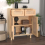 VidaXL (brown) vidaXL Sideboard Storage Cabinet Cupboard Solid Wood Pine and Natural Rattan 5