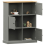VidaXL (grey) vidaXL Bookcase Bookshelf Storage Shelf Storage Rack VIGO Solid Wood Pine 4