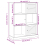 VidaXL (grey) vidaXL Bookcase Bookshelf Storage Shelf Storage Rack VIGO Solid Wood Pine 5