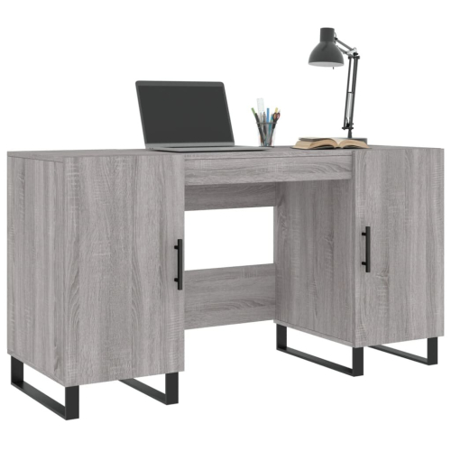 VidaXL (grey sonoma) vidaXL Desk Computer Desk Writing Table Office Table Work Desk Engineered Wood 2
