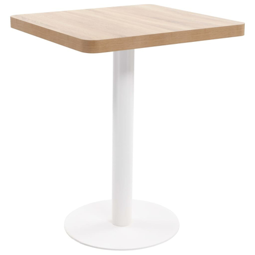 VidaXL vidaXL Bistro Table Light Brown 60cm MDF Coffee Bar Dinner Dining Desk Stand