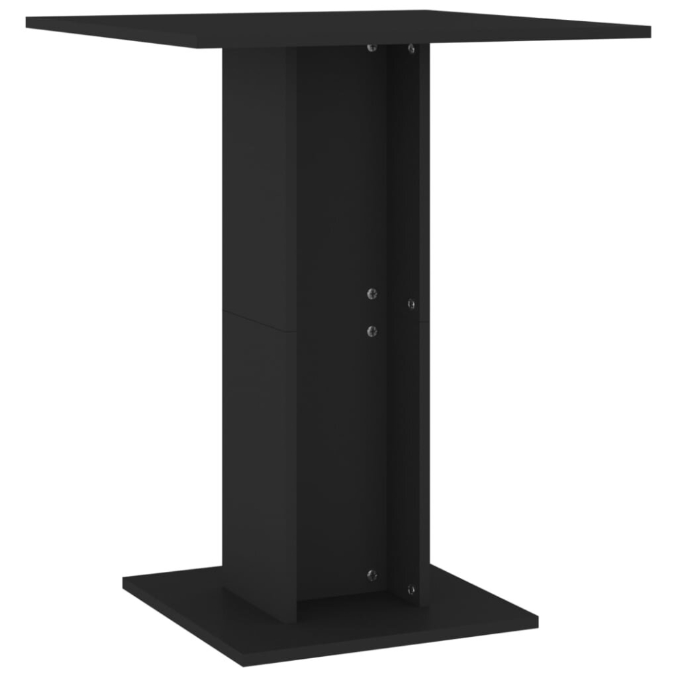 vidaXL Bistro Table Black Engineered Wood Bar Table Pub Table Patio Furniture