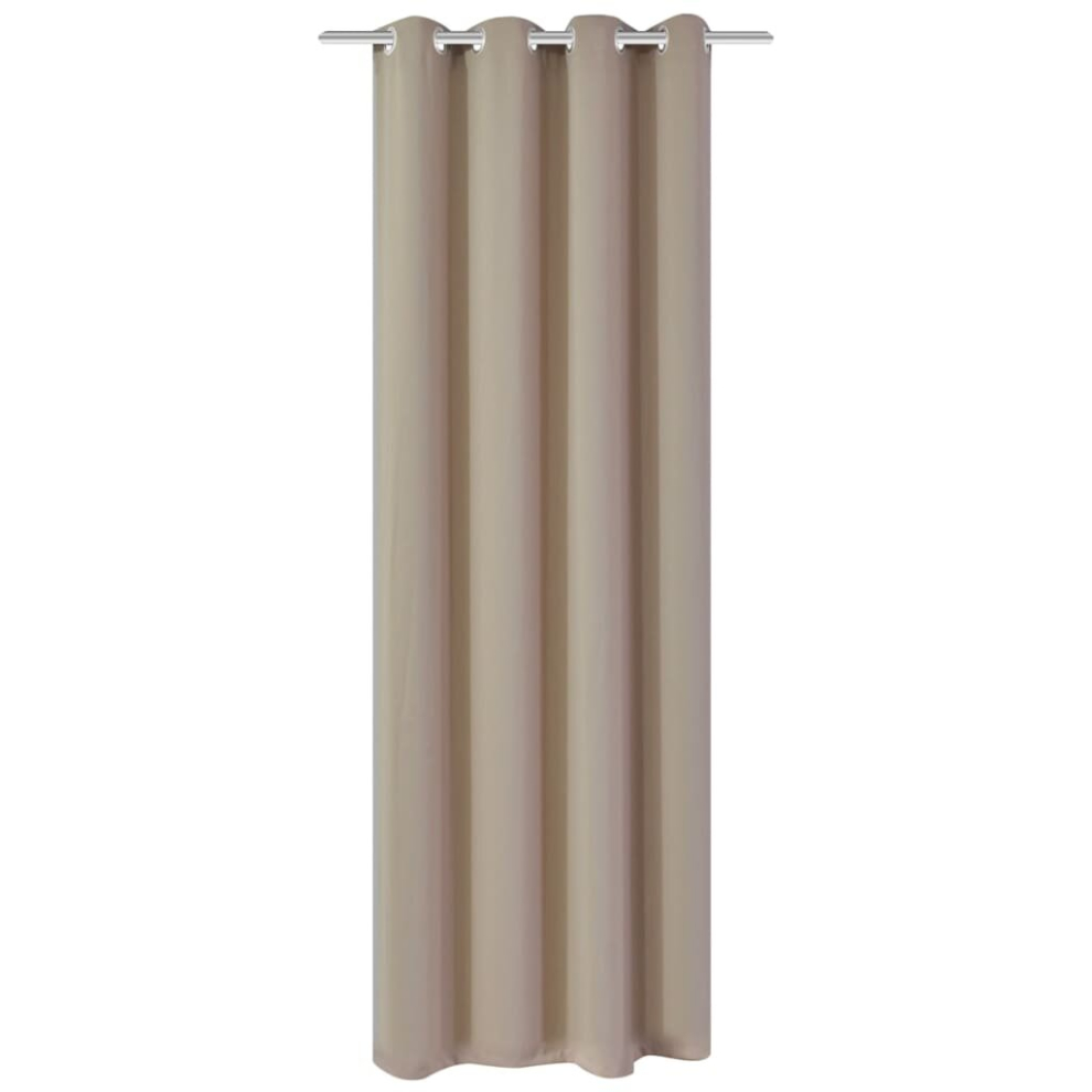 vidaXL Blackout Curtain with Metal Eyelets 270x245 cm Cream Window Drapes Home